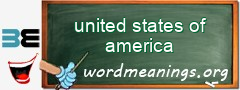 WordMeaning blackboard for united states of america